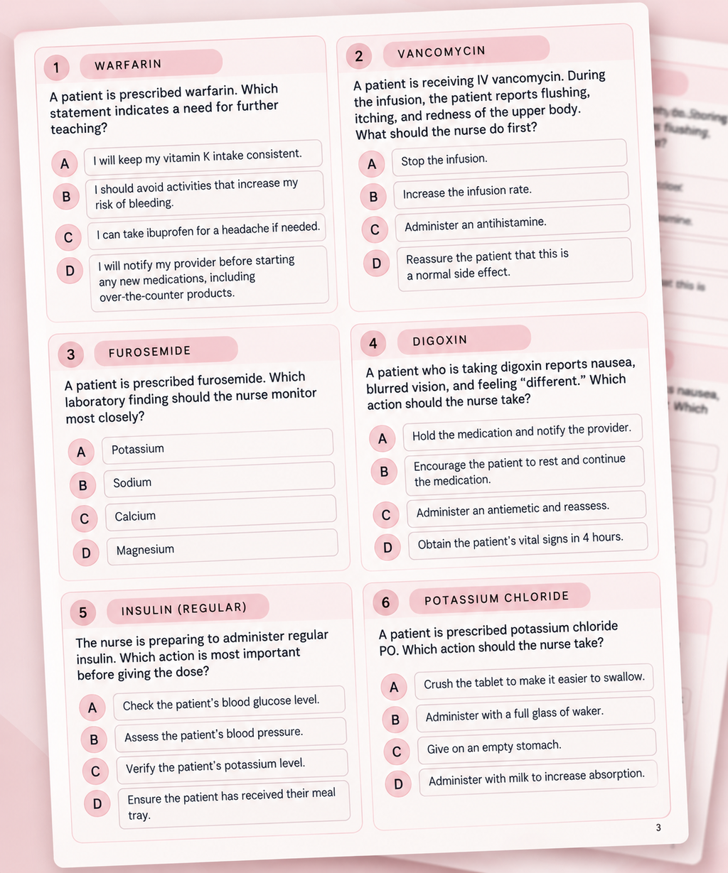 100 Pharmacology Practice Questions + Answer Key